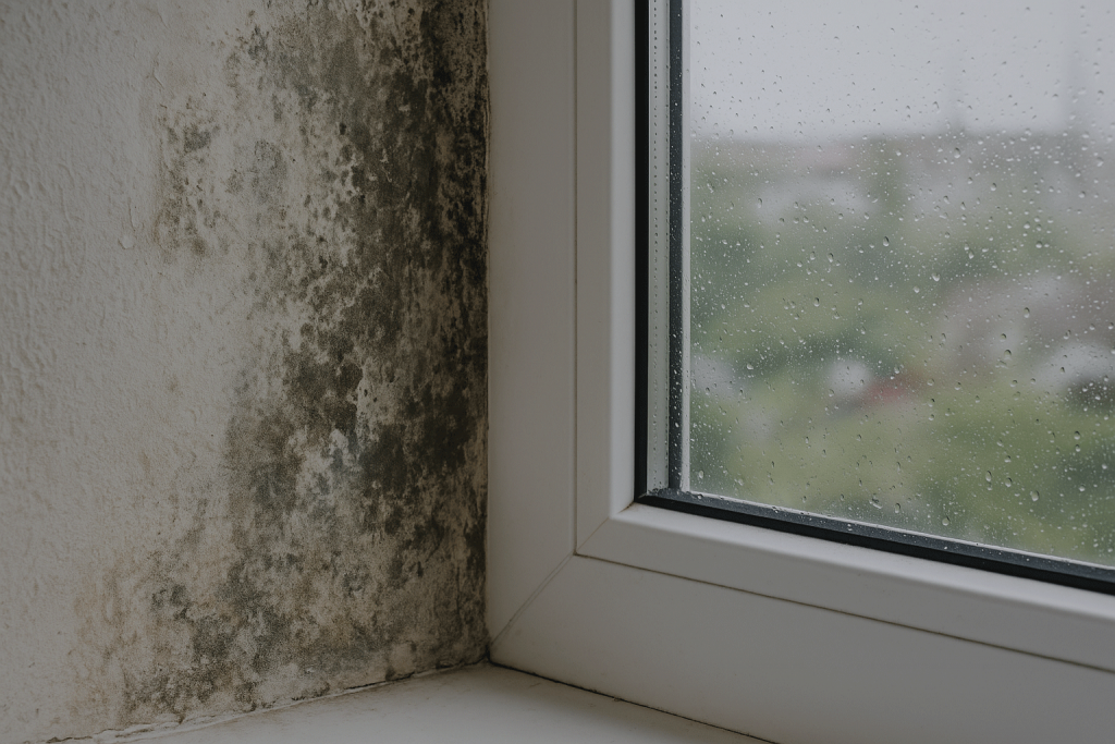 Condensación en Salamanca, con moho en esquina de vivienda en Salamanca